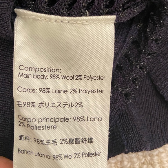 3.1 Phillip Lim Cardigan Sweater, navy with black detail, size XS - Picture 4 of 4